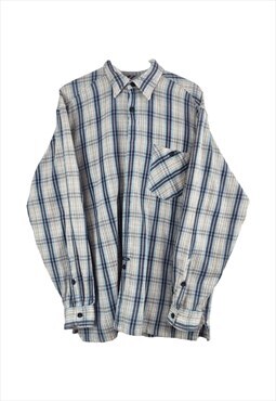 Vintage Levis Plaid Shirt in Blue XL