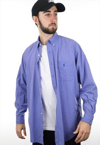 VINTAGE RALPH LAUREN CHECK LONG SLEEVE BLAKE SHIRT