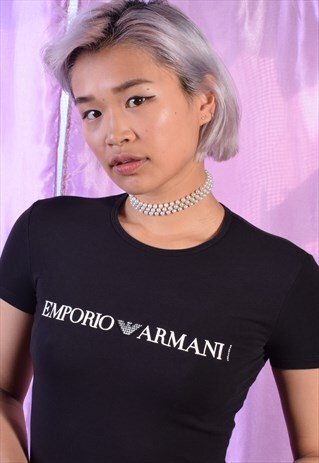 VINTAGE EMPORIO ARMANI BLACK TEE