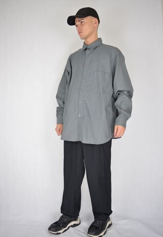 VINTAGE GREY OVERSIZE CLASSIC SHIRT