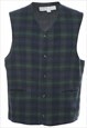 Vintage Checked Waistcoat - M