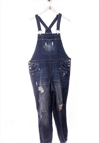 VINTAGE ALMOST FAMOUS OVERALL USED LOOK BLUE