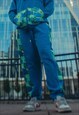 HANDMADE Y2K RAVER GRAPHIC PRINT TRACKSUIT BOTTOMS 