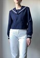 VINTAGE NAVY JAPANESE SEIFUKU UNIFORM SAILOR TOP SIZE S