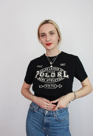 VINTAGE 90S POLO RALPH LAUREN LOGO OVERSIZED T-SHIRT UNISEX