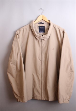 MENS VINTAGE NAUTICA CREAM/BEIGE HARRINGTON JACKET