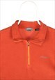 EDDIE BAUER - ORANGE EMBROIDERED QUARTER ZIP JUMPER - XLARGE