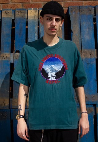 GREEN "TREK AROUND ANNAPURNA NEPAL" T SHIRT