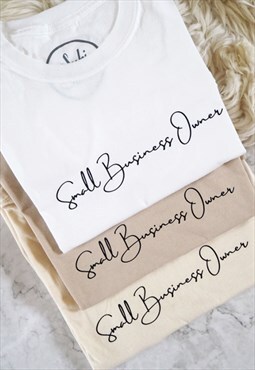 Small Business Owner T-Shirt In Cream