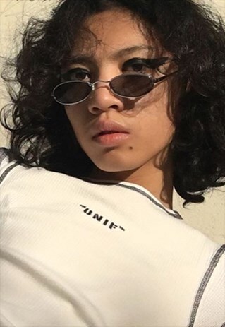OVAL ROUND DORIS SUNGLASSES IN GOLD BLACK