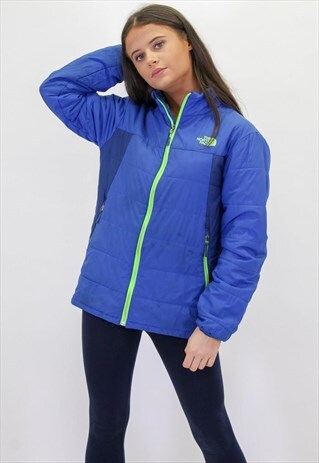 VINTAGE THE NORTH FACE PUFFER JACKET COAT IN BLUE