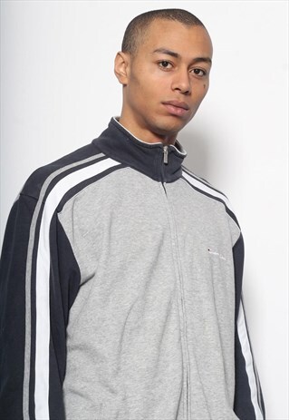VINTAGE CHAMPION 1/4 ZIP SWEATSHIRT GREY