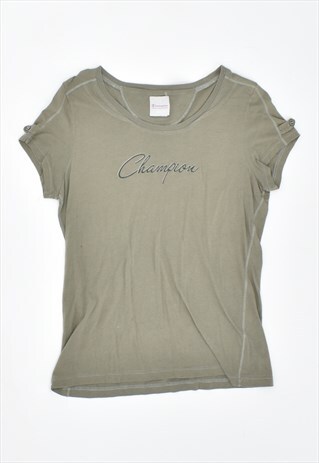 VINTAGE 90'S CHAMPION T-SHIRT TOP KHAKI