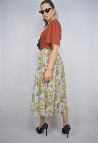 VINTAGE SUMMER FLOWER FESTIVAL SKIRT