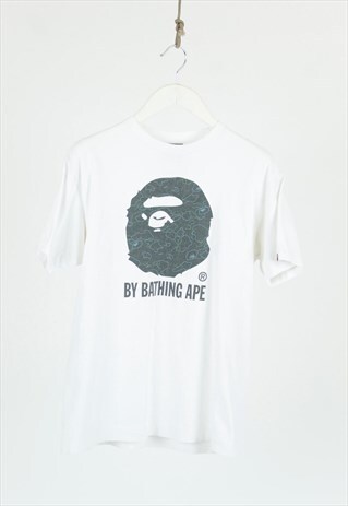 RARE 2004 A BATHING APE X KAWS BAPE HEAD WHITE TSHIRT