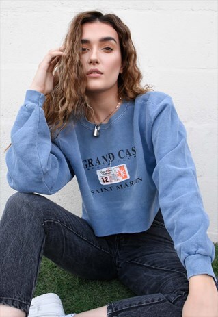 CUTE REWORKED VINTAGE CROP JUMPER