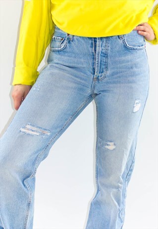 VINTAGE 90'S EXTRA HIGH WAIST DISTRESSED 501 LEVI'S