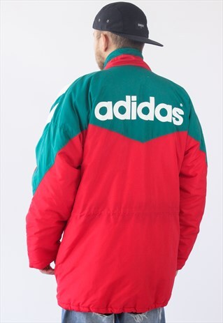 VINTAGE MENS ADIDAS BIG LOGO WINTER LIVERPOOL TEAM JACKET