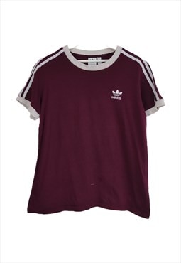 Vintage Adidas Original Tshirt in Burgundy S