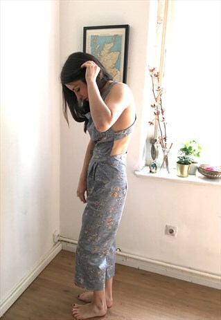 REWORKED GREY PRINT JAMES JUMPSUIT