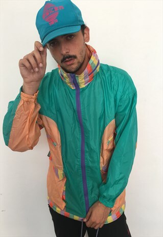 VINTAGE MULTICOLOR 80S FRESH PRINCE WINDBREAKER