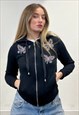 Vintage Y2k Daimante Butterfly Jumper