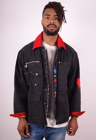 JC DE CASTELBAJAC MENS VINTAGE JACKET MEDIUM BLACK 90S