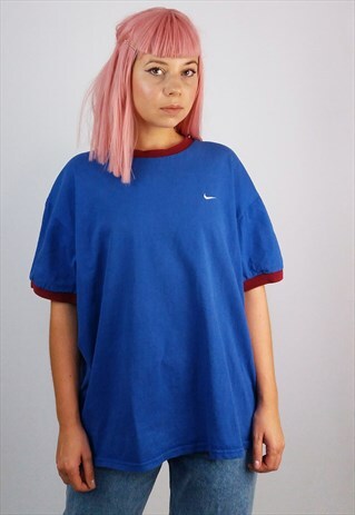 VINTAGE 90'S NIKE UNISEX RINGER T-SHIRT