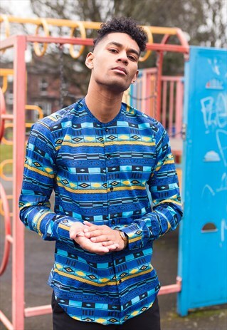 SUMMER AZTEC FESTIVAL LONG SLEEVE COTTON SHIRT