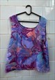 VINTAGE 80S ABSTRACT PRINT BLOUSE TANK TOP
