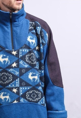 VINTAGE HALF ZIP FLEECE TOP