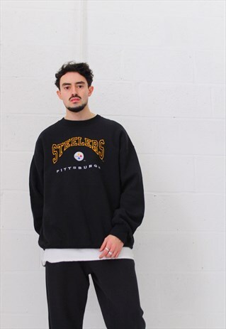 VINTAGE NFL STEELERS SWEATSHIRT IN BLACK