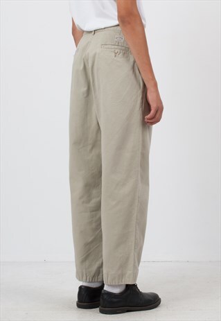 VINTAGE BEIGE POLO RALPH LAUREN TROUSERS BOTTOMS