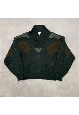 Vintage abstract knitted jumper Men's L