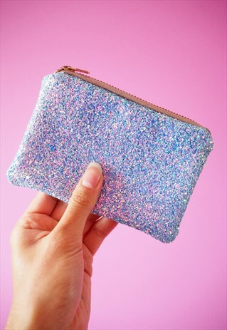 LIGHT BLUE GLITTER COIN PURSE