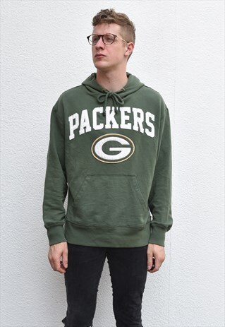 GREENBAY PACKERS LOGO HOODIE SIZE M