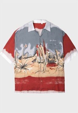 Multicoloured '70s Gianni Versace Desert Print Shirt