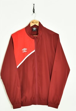 Vintage Umbro Shell Jacket Red Small 