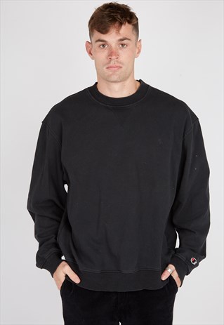 plain black champion sweatshirt