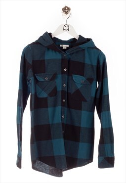 Vintage  ripzone  Flannel Shirt Check Look Turquoise/Black/C