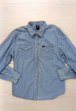 00's Shirt Light Blue Denim Button-Up