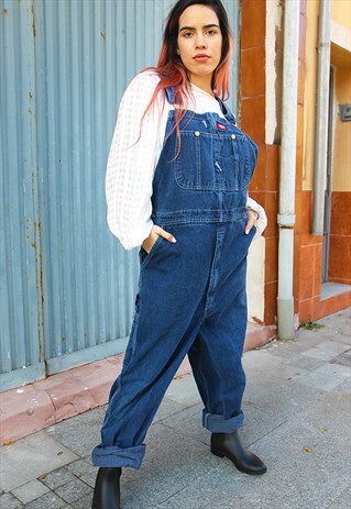 ORIGINAL DICKIES DARK BLUE DENIM CASUAL FIT DUNGAREES
