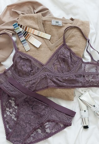 FLORAL LACE LONGLINE UNDERWIRE BRA