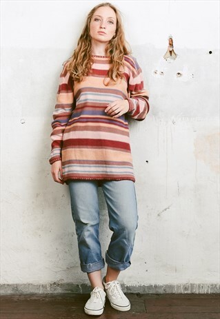 VINTAGE 90S GRUNGE STRIPED JUMPER