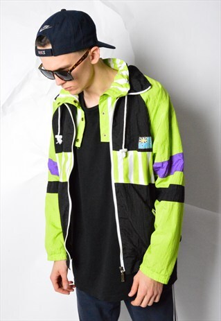 VINTAGE 80S COLOUR BLOCK SHELL JACKET