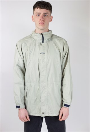 VINTAGE K-WAY 90S BEIGE RAIN JACKET