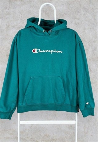 Champion Hoodie Green Pullover Women's Small