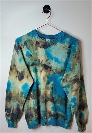 UPCYCLED VINTAGE 90S TIE-DYE SWEATSHIRT SIZE S