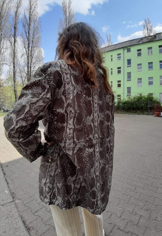 VINTAGE MCM SNAKESKIN WINDBREAKER JACKET