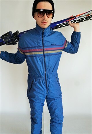 VINTAGE ONEPIECE SKIING SKI SUIT OVERALL JUMPSUIT JACKET